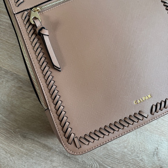 Calpak kaya 15 inch laptop backpack bag luggage travel braided detail caramel - Picture 6 of 12